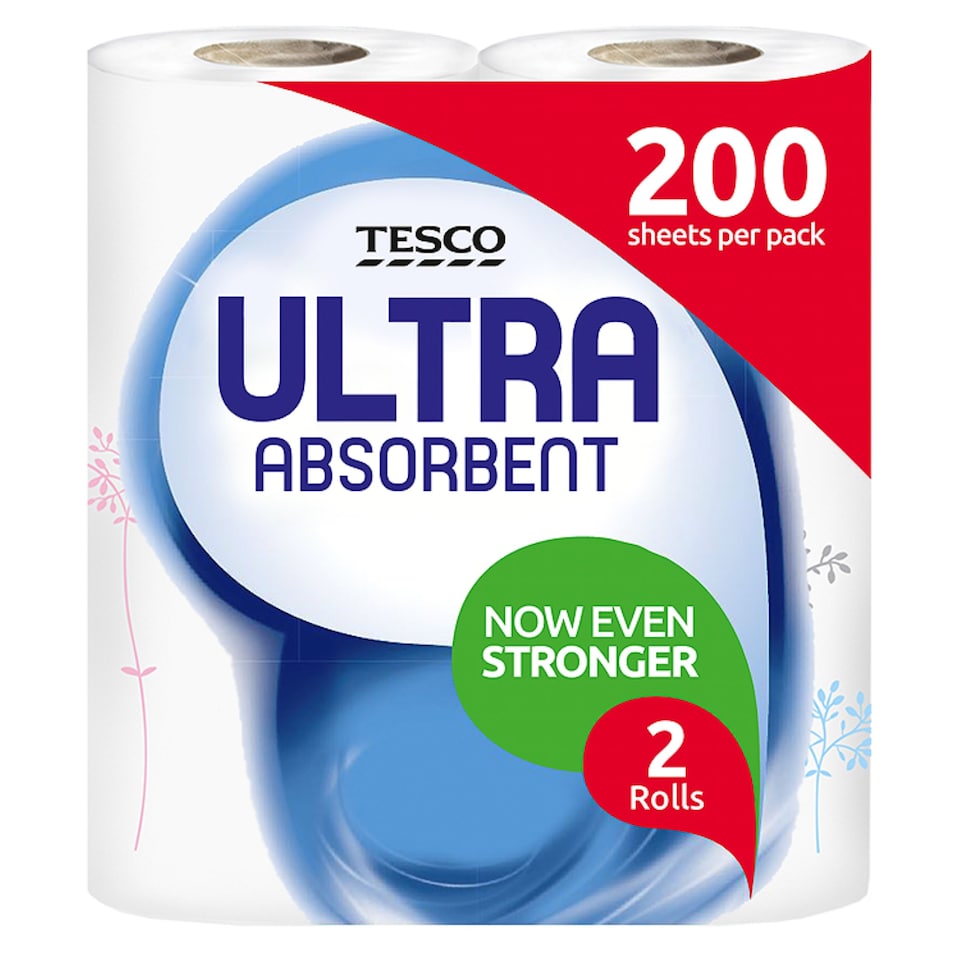 Tesco Kitchen Towel Ultra Absorbent Decorative 4 Roll Tesco Groceries