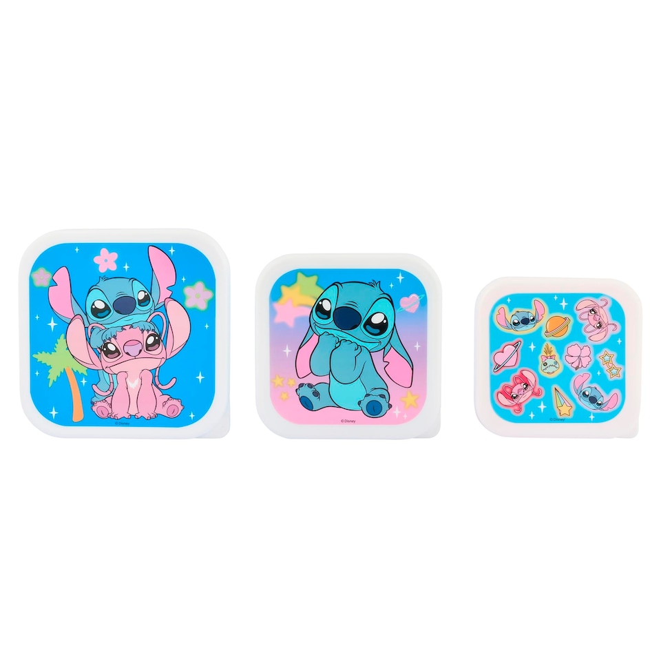 image 1 of Stitch Brush 3 Snack Lunch Box Set of 3