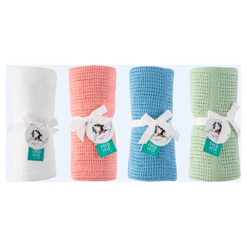 Fred & Flo Small Cellular Blanket Assortment