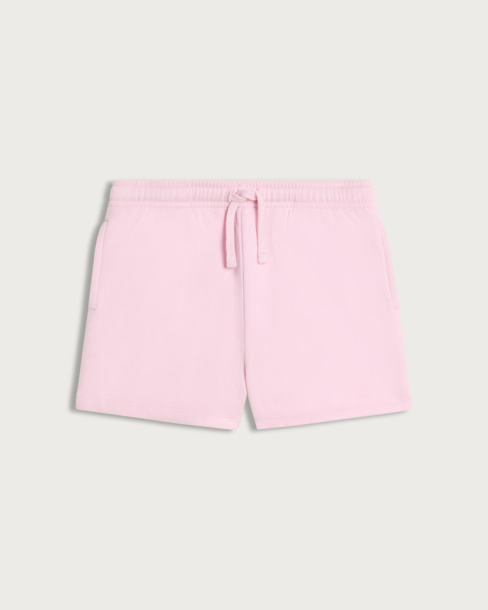 image 1 of F&F Girls Cotton Rich Drawstring Shorts in Pink