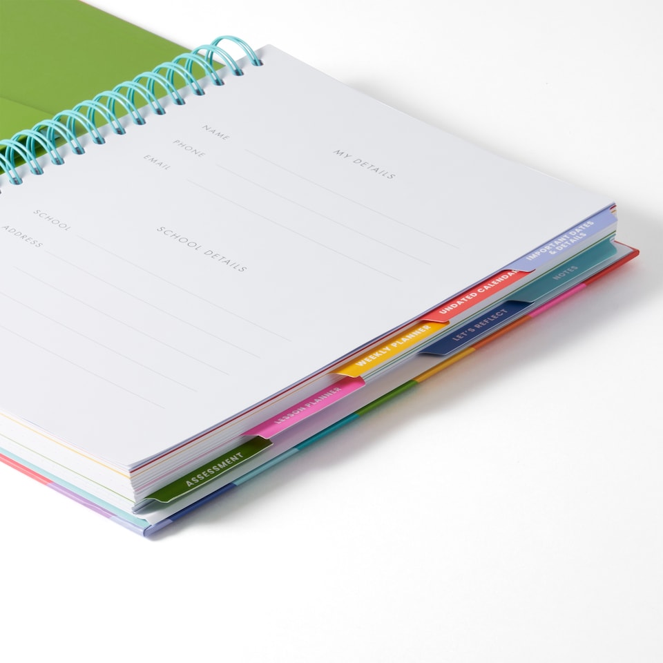 image 1 of Paperchase Rainbow A4 Teacher Planner
