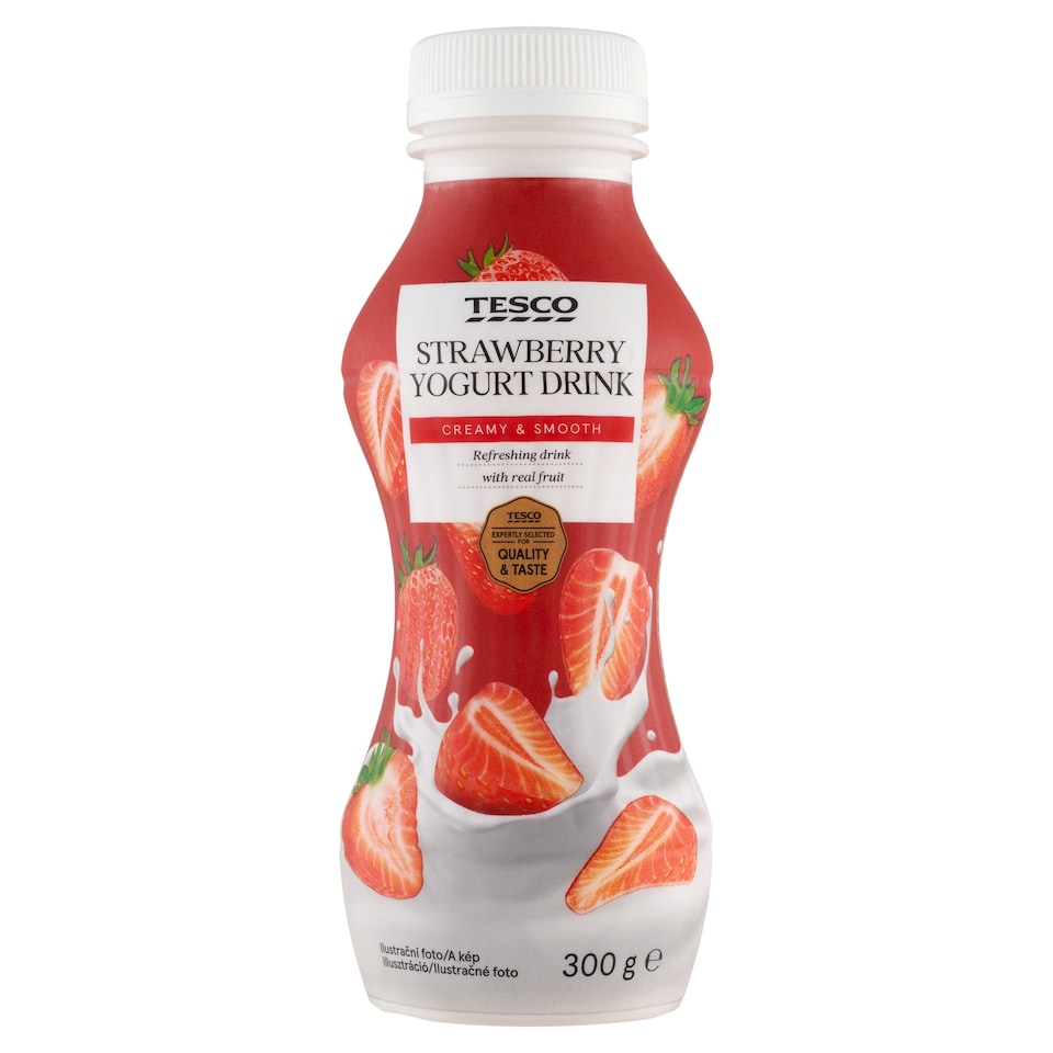 Tesco Jogurtový nápoj jahodový 300 g