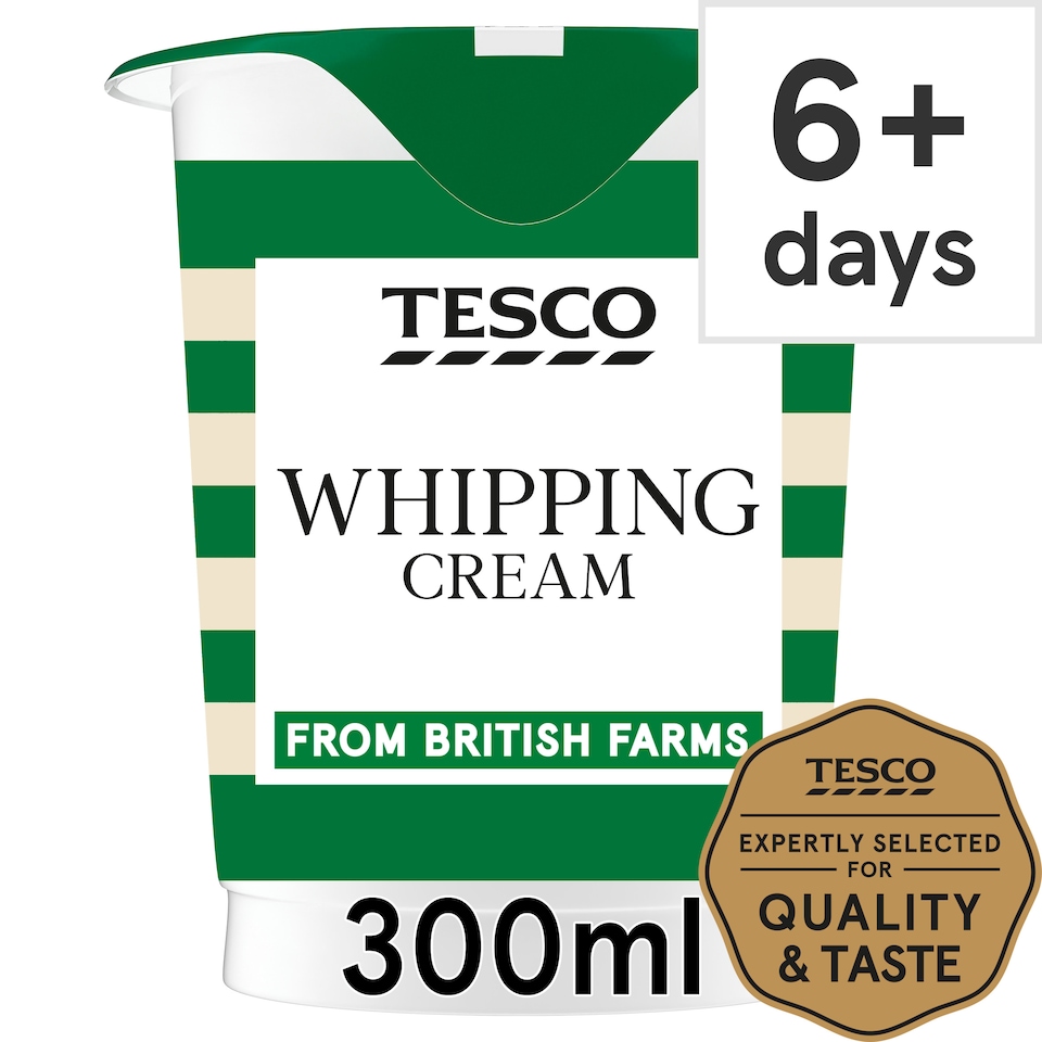 Tesco British Whipping Cream 300Ml