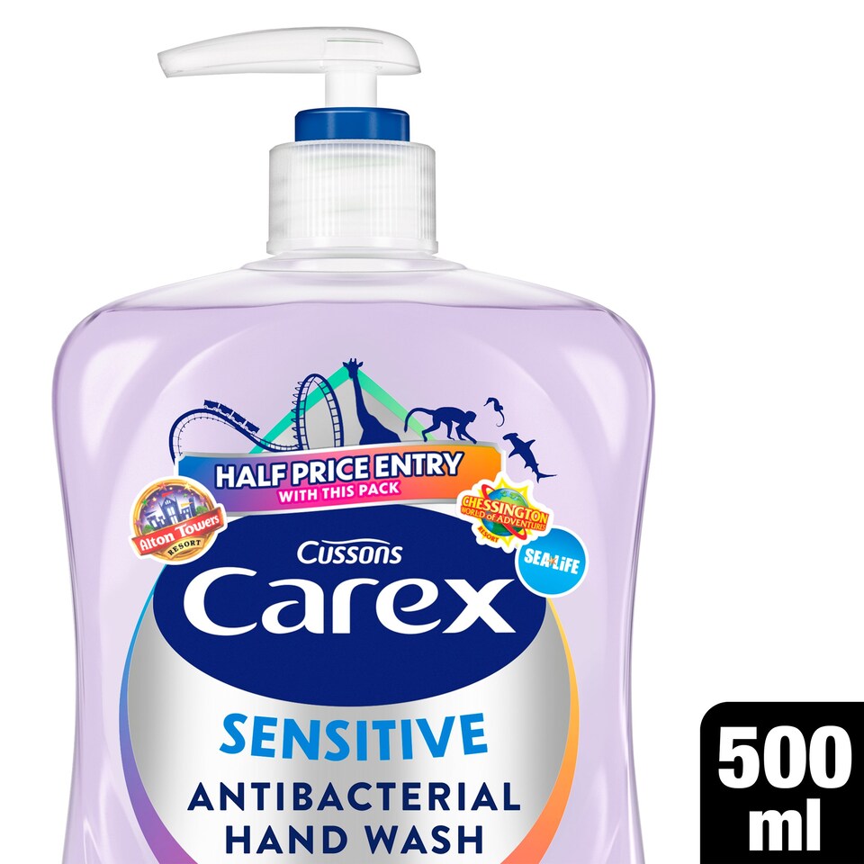 Carex Handwash Sensitive 500Ml Tesco Groceries