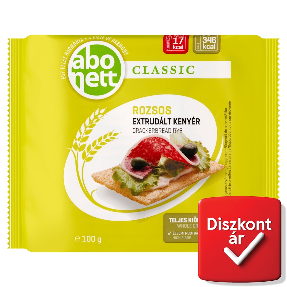 Abonett Classic rozsos extrudált kenyér 100 g  1. kép