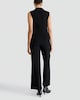 image 3 of  F&F Ribbed Wide Leg Co-ord Trousers in Black
