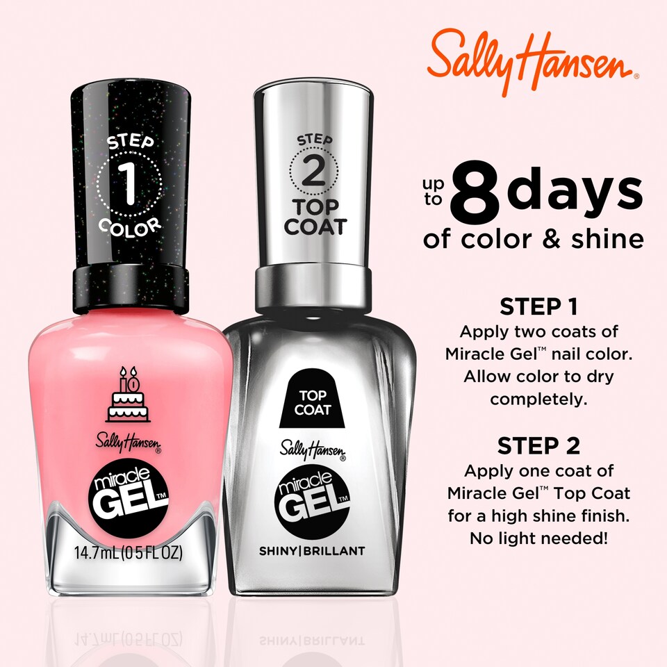 image 1 of Sally Hansen Miracle Gel Nail Polish - 341 Pink an Outfit 14.7ML