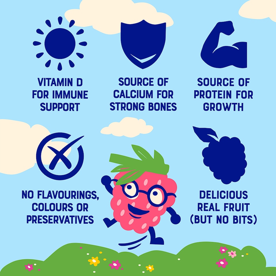 image 1 of Onken Kiddos Yoghurt Raspberry & Banana 4x90g
