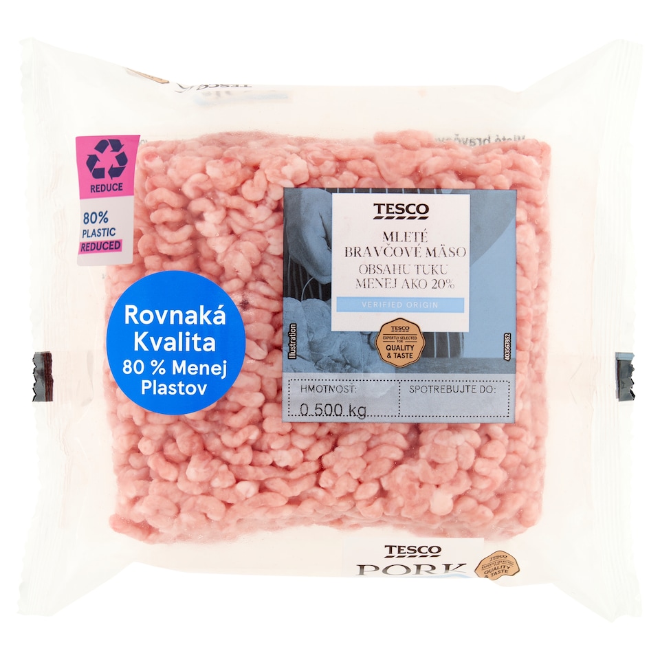 Tesco Mleté bravčové mäso 0,500 kg
