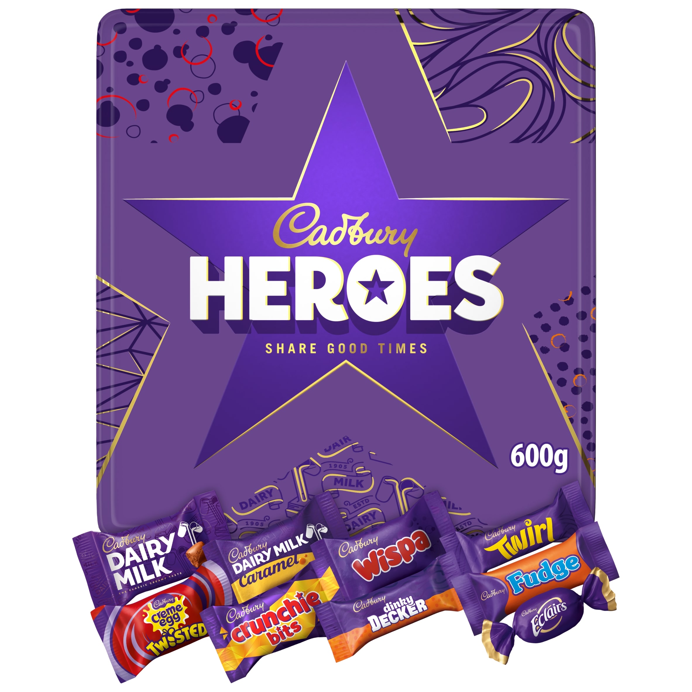 CADBURY HEROES TIN 600G