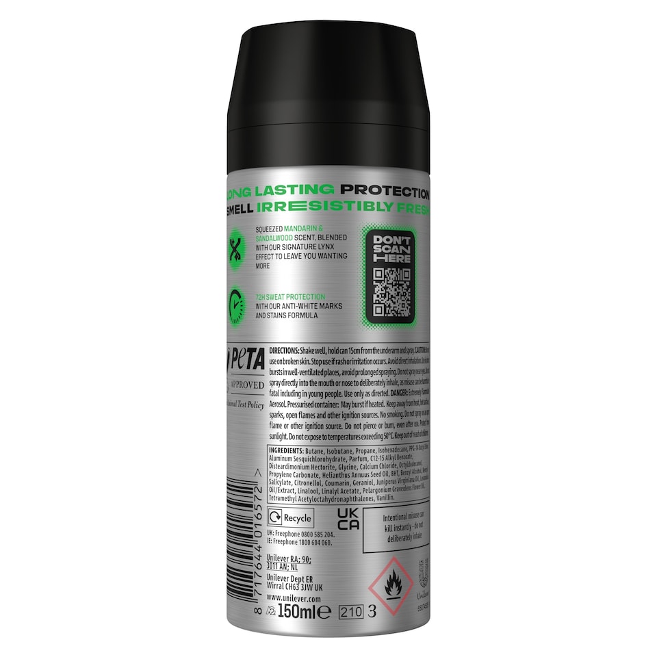 image 1 of Lynx Africa 72h Antiperspirant Deodorant for Men 150ml