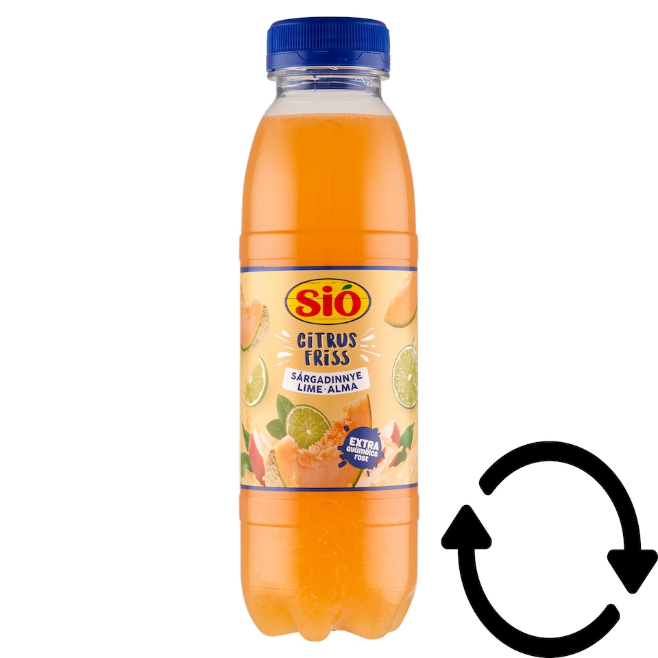 Sió Citrus Friss sárgadinnye-lime-alma vegyes üdítőital gyümölcshússal 0,4 l