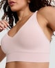 image 2 of F&F 2-Pack Seamfree Ribbed Triangle Crop Tops in Multi