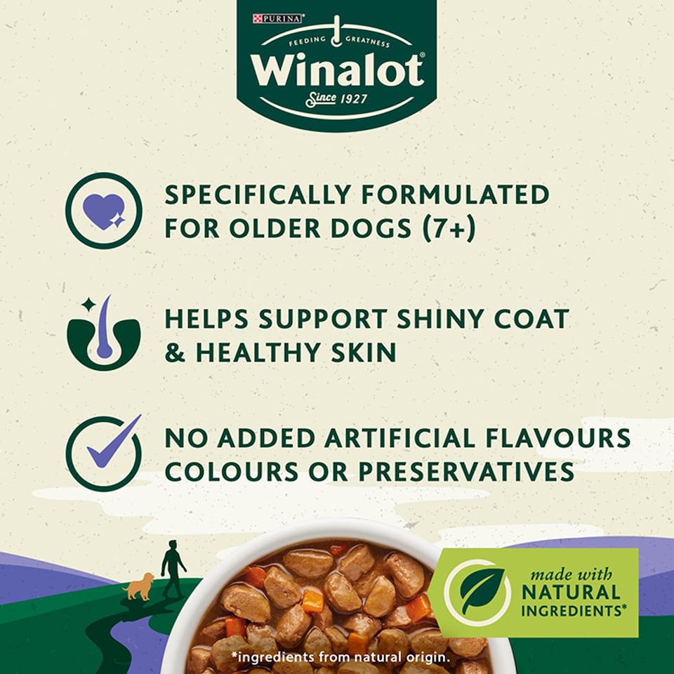 image 1 of Winalot Senior Wet Dog Food Pouches Meat Selection In Gravy 12X100g