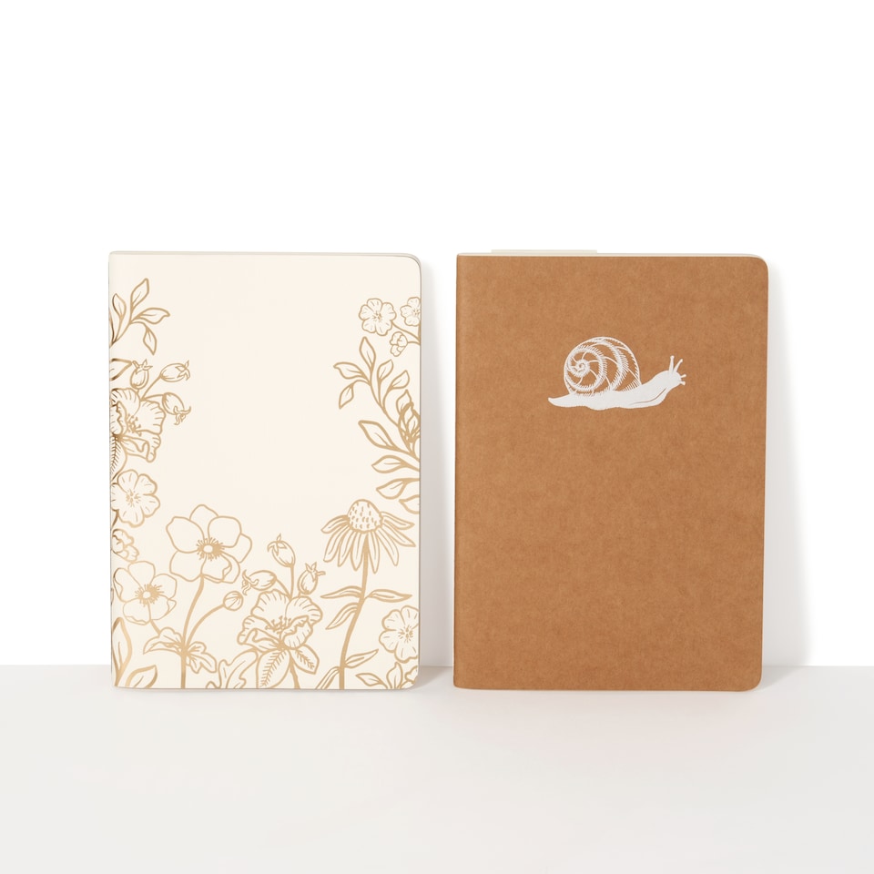 image 1 of Paperchase Full Bloom A5 Notebooks 2pk