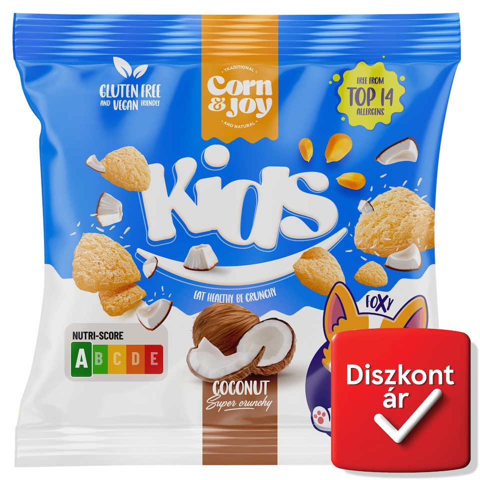Corn & Joy Kids extrudált kókusz ízű snack 40 g