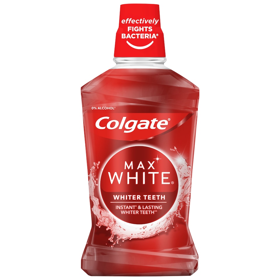 image 1 of Colgate Max White Whiter Teeth Mouthwash 500 ml