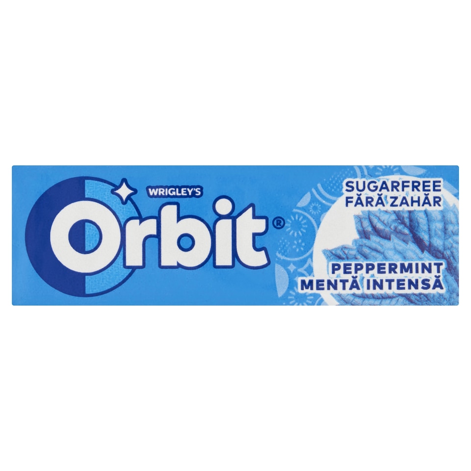 image 1 of Orbit Peppermint Mint Flavoured Sugar-Free Chewing Gum with Sweeteners 14 g