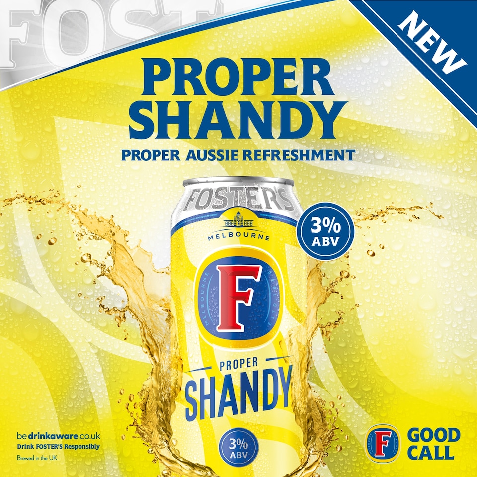 image 1 of Foster's Proper Shandy 10 x 440ml