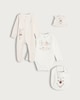 image 3 of Disney Winnie the Pooh Stripe Print Pure Cotton Sleepsuit in White