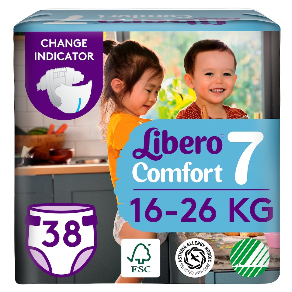 image 1 of Libero Comfort Disposable Diapers, Size: 7, 16-26 kg, 38 pcs