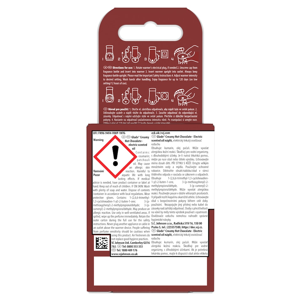 image 1 of Glade Electric Plug In Air Freshener Refill Festive Honey & Chocolate 20ml