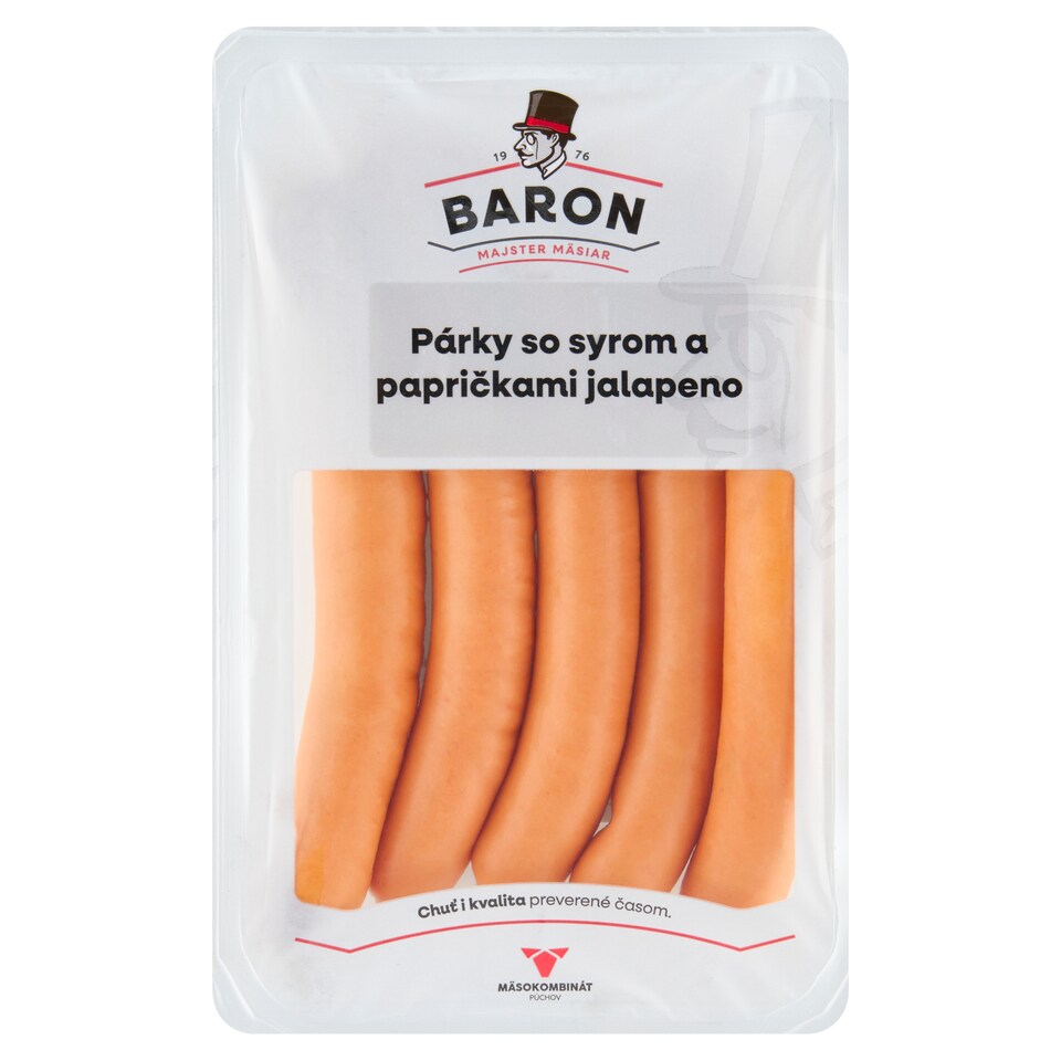 image 1 of Baron Sausages with Cheese and Jalapeño Peppers 250 g