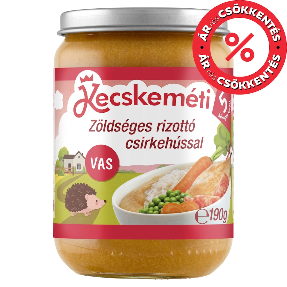 Kecskeméti Vegetable Risotto with Chicken Meat Baby Food 5 Months+ 190 g