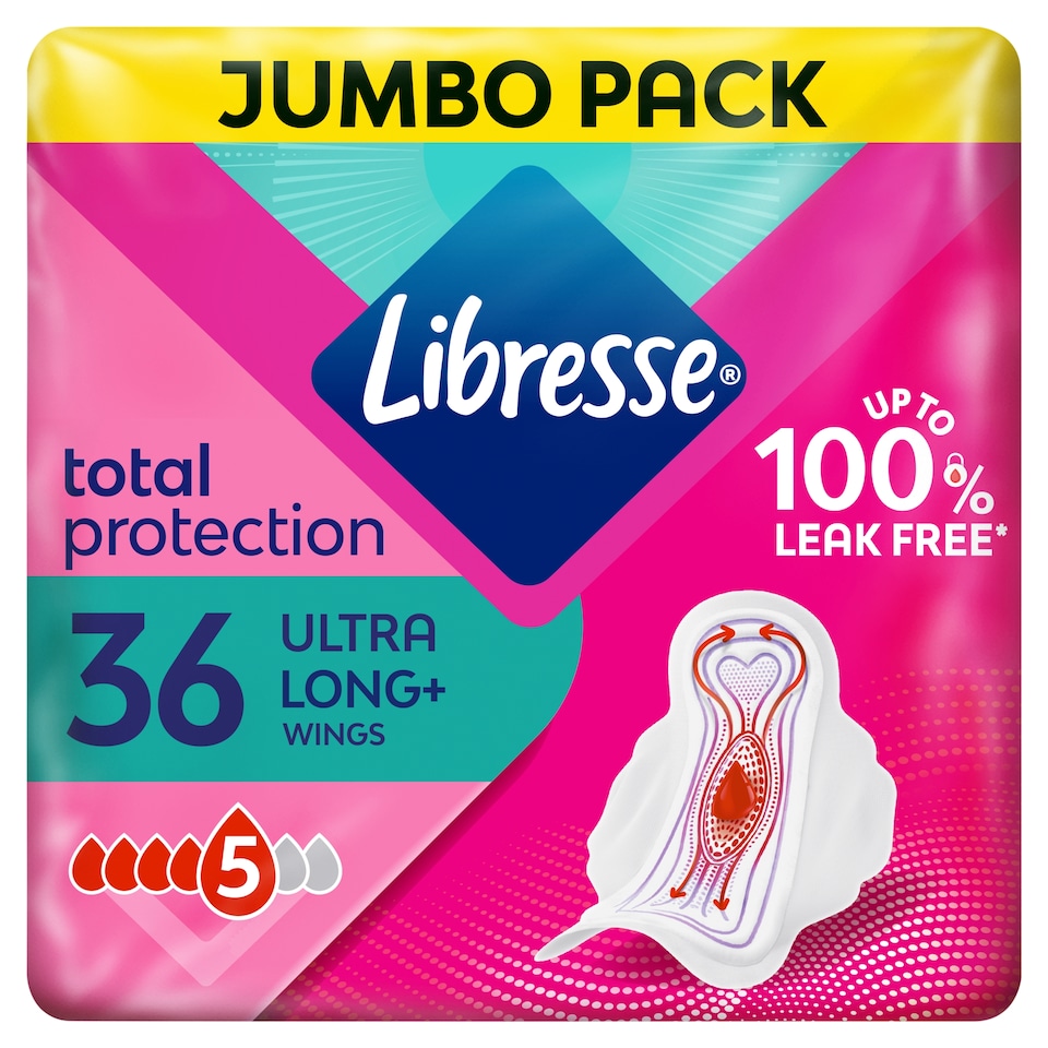 image 1 of Libresse Total Protection Ultra Long+ Sanitary Pads 36 pcs