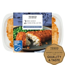Tesco 2 Breaded Cod Fillets 300G