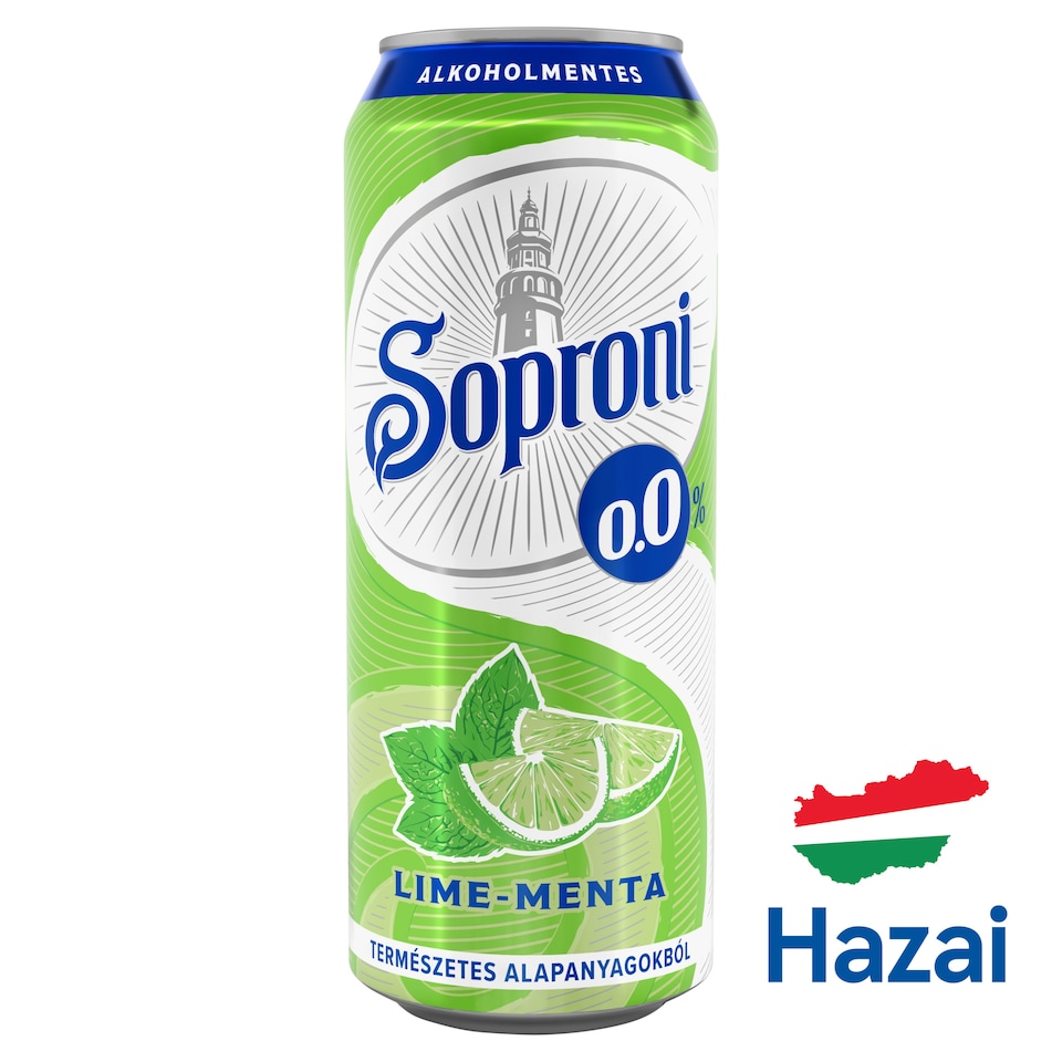 Soproni lime-mentás alkoholmentes sörital 0,0% 500 ml
