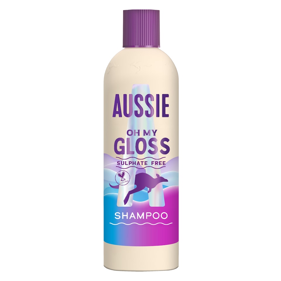 Aussie Oh My Gloss Sampon 300ml. Mélyhidratálja a Száraz, Fakó Hajat. Szulfátmentes