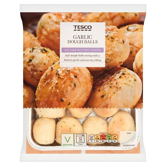 Tesco Garlic Dough Balls 175G Tesco Groceries