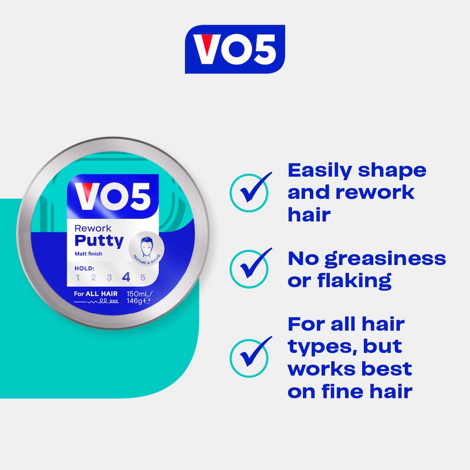 image 1 of Vo5 Extreme Style Rework Putty 150Ml