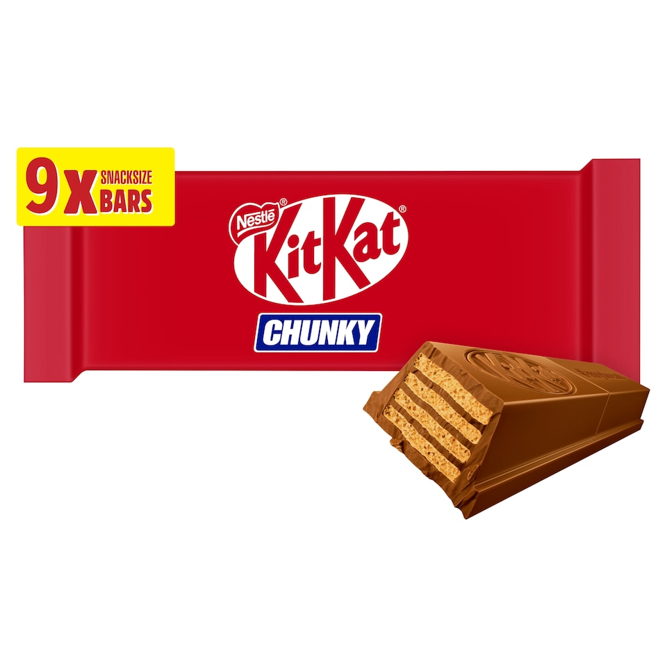 image 1 of Kit Kat Chunky Milk Chocolate Bar Multipack 32g 9 Pack