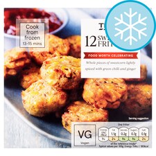 Tesco 12 Sweet Corn Fritters 216G
