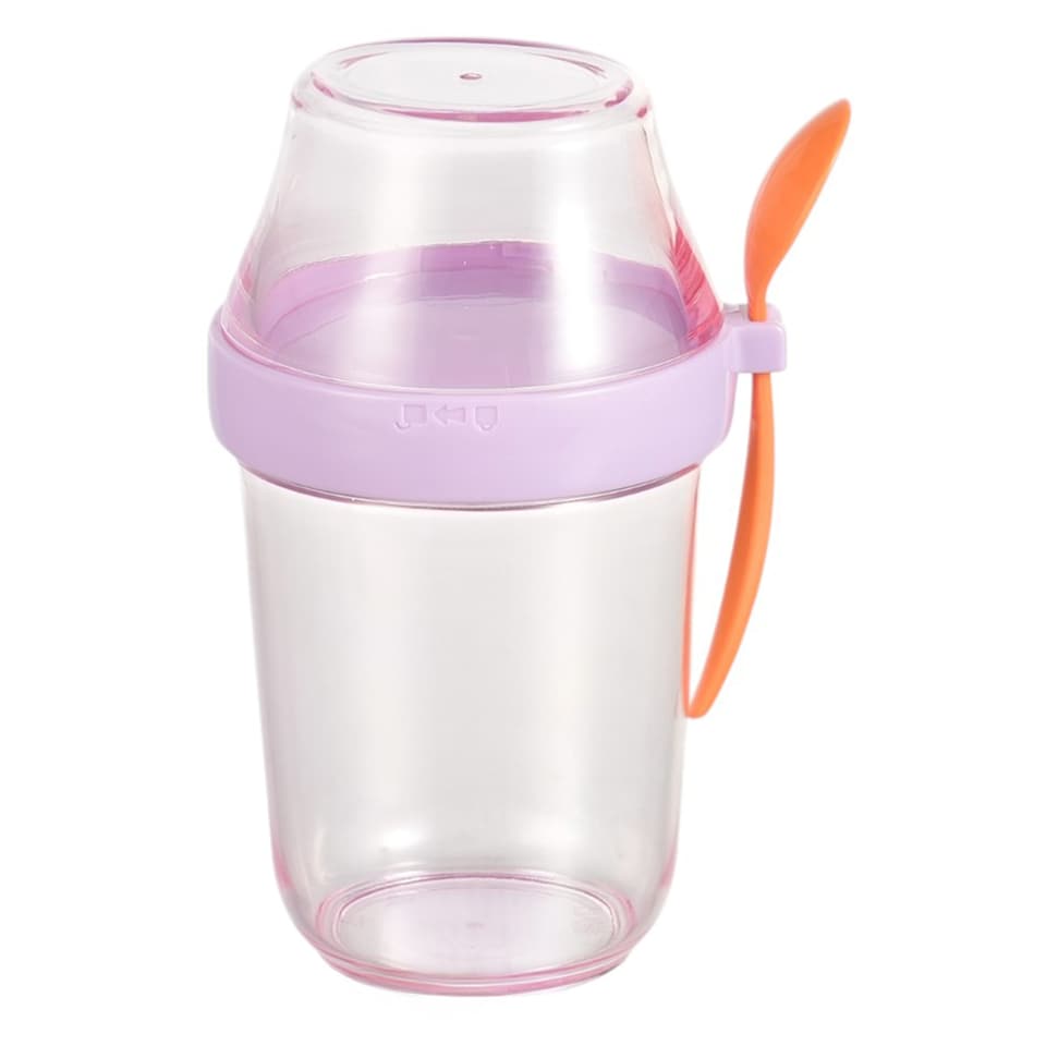 Tesco Design Pink and Orange Tinted Yoghurt Pot