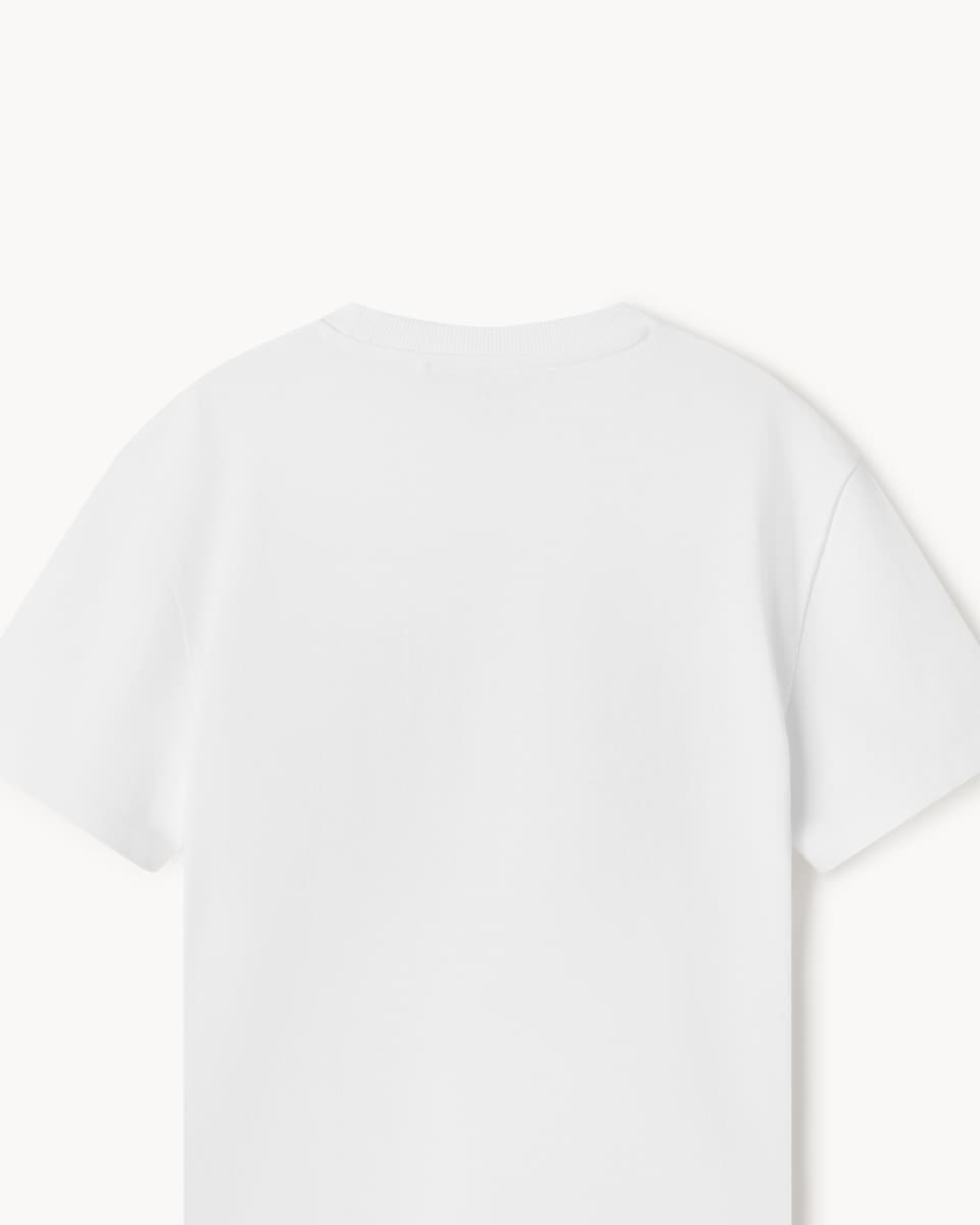 image 1 of F&F Boys Pure Cotton Slogan Oversized Fit T-Shirt in White