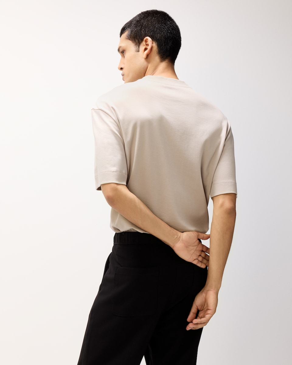 image 1 of F&F Pure Cotton Relaxed Fit T-Shirt in Stone