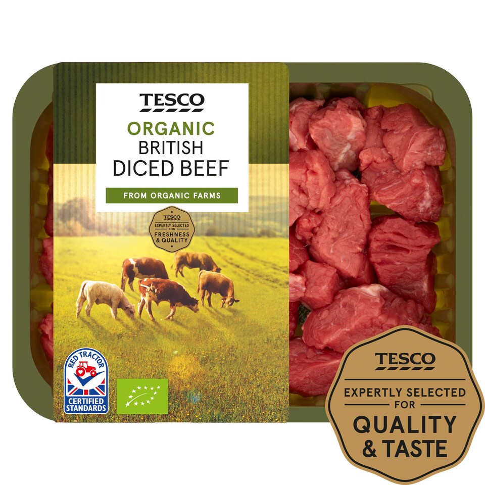 Tesco Organic Diced Beef 400G Tesco Groceries