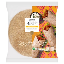 Tesco Wholemeal Tortilla Wraps 8 pack