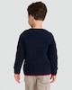 image 3 of F&F Boys Cable Knit Crew Neck Jumper in Navy