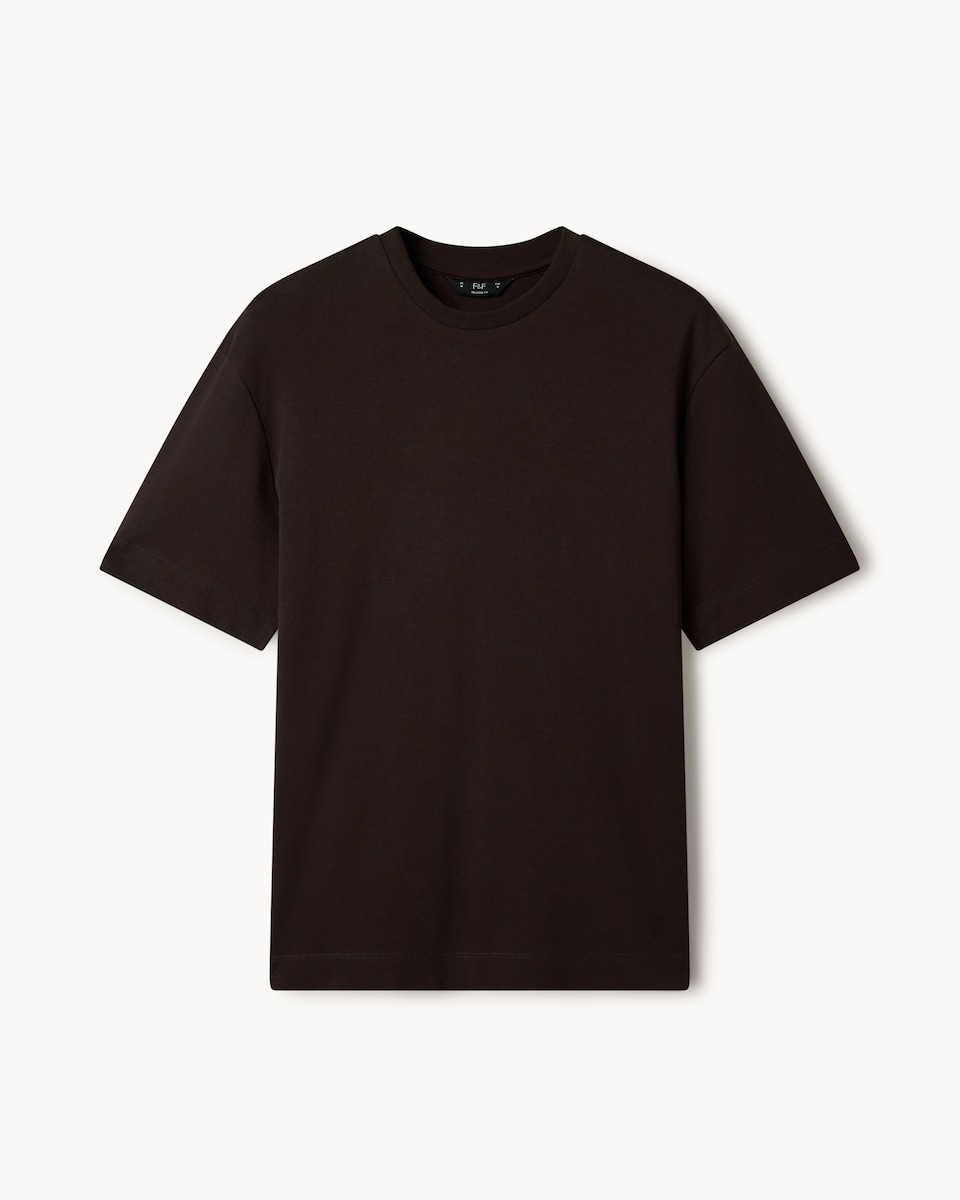 image 1 of F&F Pure Cotton Relaxed Fit T-Shirt in Brown