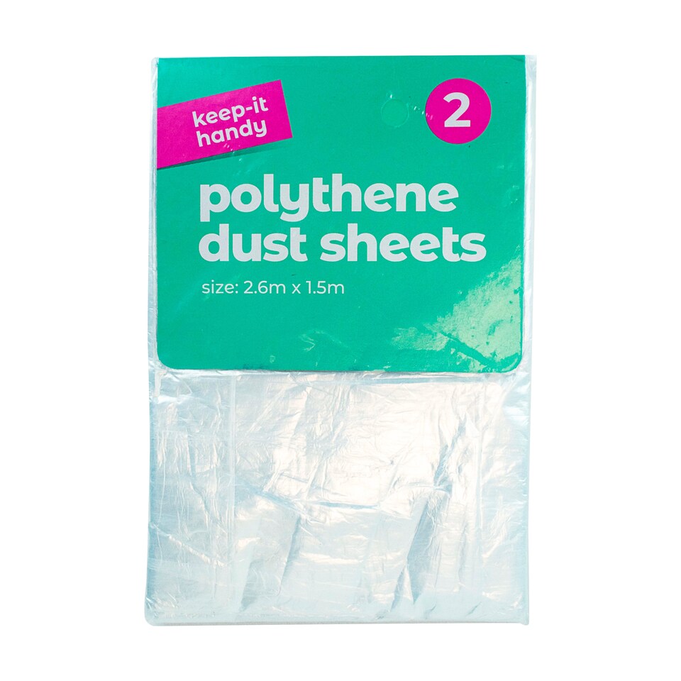 Keep It Handy Polythene Dust Sheet 2pk