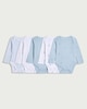 image 1 of F&F Baby 5-Pack Pure Cotton Bodysuits in Blue