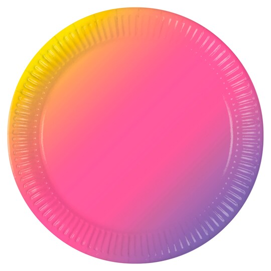 Tesco Pink Ombre Plate 10 Pack