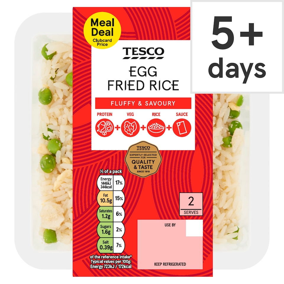Tesco Egg Fried Rice 400g.