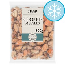 Tesco Frozen Cooked Mussels 500G