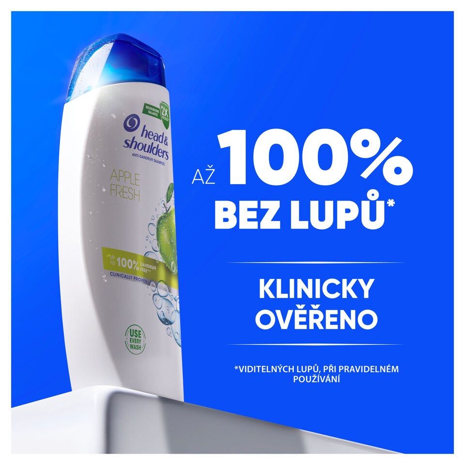 Obrázek 1 pro produkt Head & Shoulders Apple Fresh Šampon proti Lupům 500 ml Každodenní Použ. Všechny Typy Vlasů