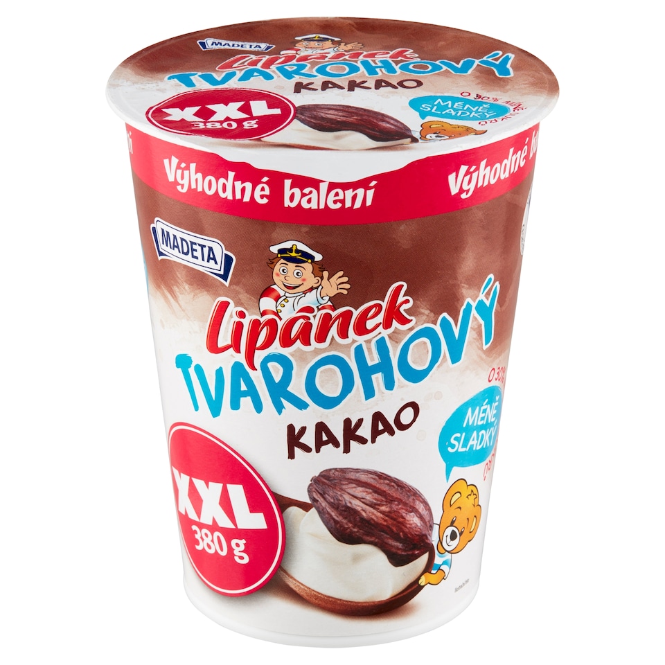 Obrázek 1 pro produkt Madeta Lipánek tvarohový kakao XXL 380g